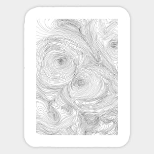 Contour Map Sticker